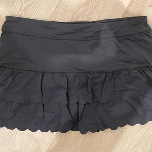 Lilly Pulitzer Meisha Black Scalloped Ruffle Skirt